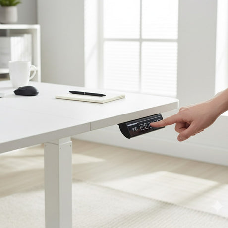 Phillip Electric Standing Desk, White 120cm