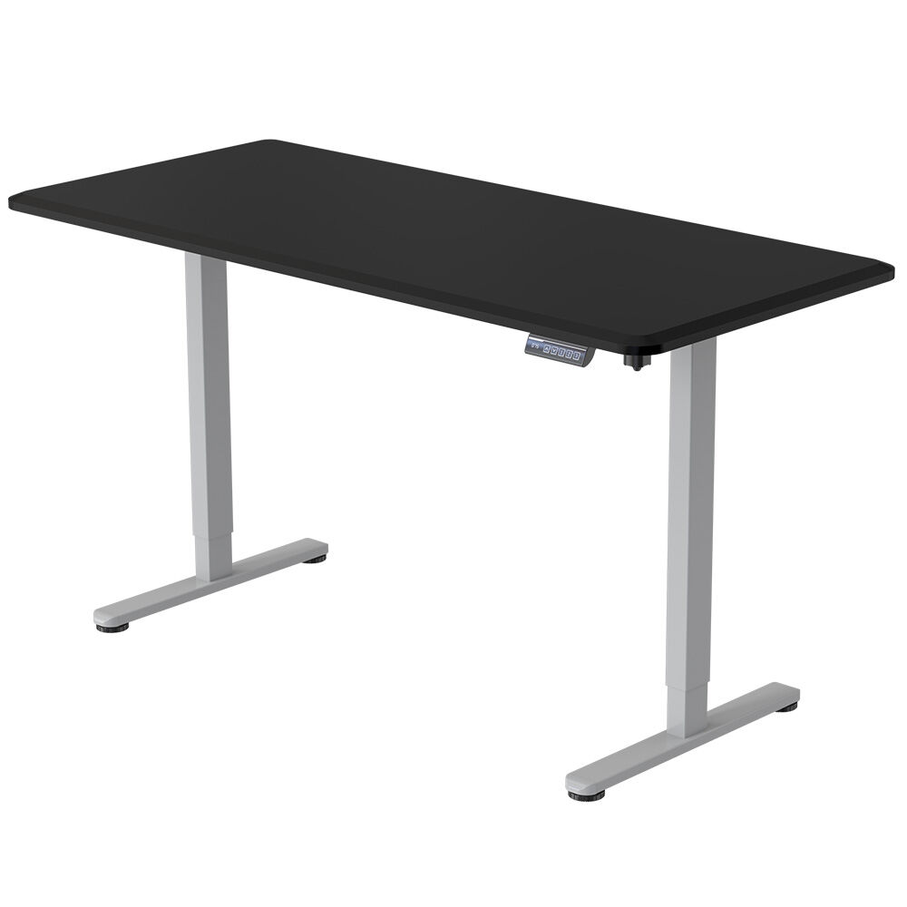 FORTIA Electric Sit-Stand Desk White Oak or Black — Allure Home Collections