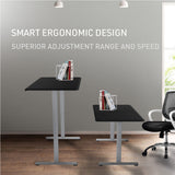 FORTIA Electric Sit-Stand Desk White Oak or Black — Allure Home Collections