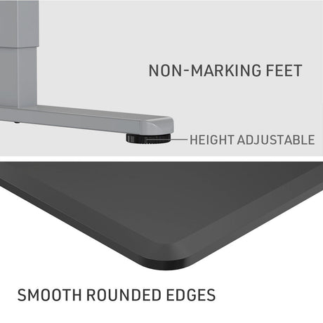 FORTIA Electric Sit-Stand Desk White Oak or Black — Allure Home Collections