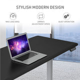 FORTIA Electric Sit-Stand Desk White Oak or Black — Allure Home Collections