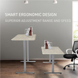 FORTIA Electric Sit-Stand Desk White Oak or Black — Allure Home Collections