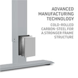 FORTIA Electric Sit-Stand Desk White Oak or Black — Allure Home Collections