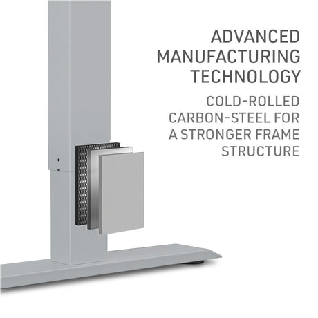 FORTIA Electric Sit-Stand Desk White Oak or Black — Allure Home Collections