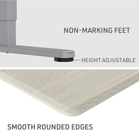 FORTIA Electric Sit-Stand Desk White Oak or Black — Allure Home Collections
