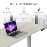 FORTIA Electric Sit-Stand Desk White Oak or Black — Allure Home Collections