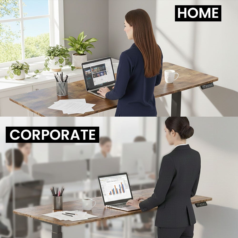 Casey Electric Standing Desk, Walnut 160cm