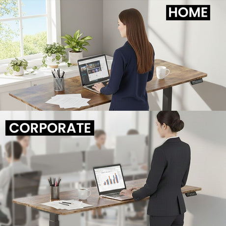 Casey Electric Standing Desk, Walnut 160cm