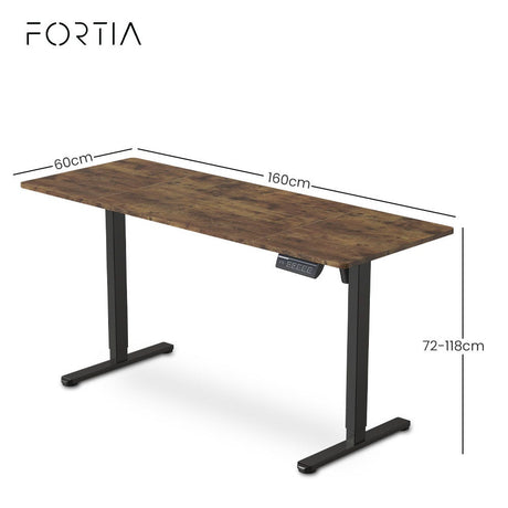 Casey Electric Standing Desk, Walnut 160cm