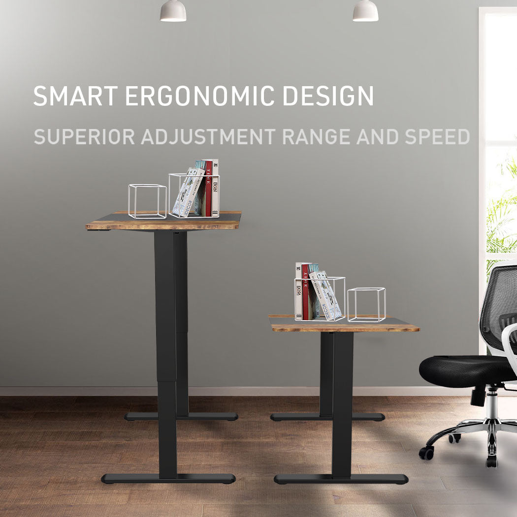 FORTIA Motorised Sit-Stand Desk 120 x 60cm Black or White — Allure Home Collections