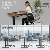 FORTIA Motorised Sit-Stand Desk 120 x 60cm Black or White — Allure Home Collections
