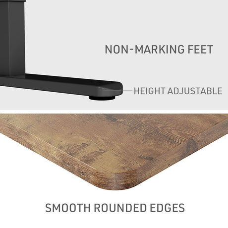 FORTIA Motorised Sit-Stand Desk 120 x 60cm Black or White — Allure Home Collections