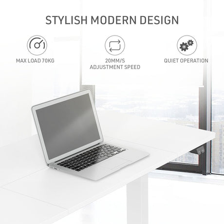 FORTIA Motorised Sit-Stand Desk 120 x 60cm Black or White — Allure Home Collections
