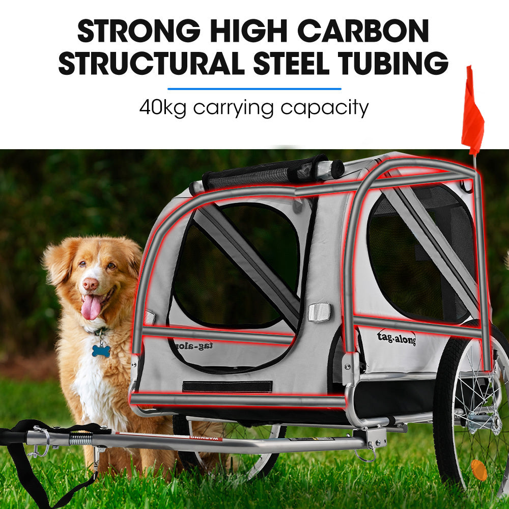 Waregem Pet and Cargo Bike Trailer, 40kg, Grey