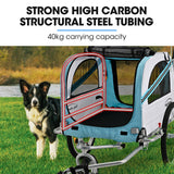 Ninove Convertible Pet and Cargo Bike Trailer Stroller, 40kg, Blue