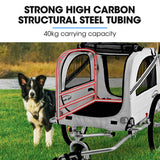 Ninove Convertible Pet and Cargo Bike Trailer Stroller, 40kg, Grey
