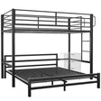 Spoleto Dark Grey Single Loft Bed frame in a modern bedroom