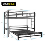 Spoleto Single Loft Bed, Dark Grey