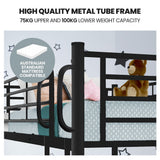 Kingston Slumber bunk bed showing modular conversion to two single beds — Allure Home Collections