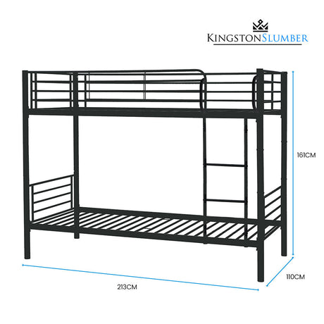Kingston Slumber bunk bed configured as two individual beds — Allure Home Collections