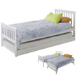Bolsena White Single bed frame in a modern bedroom