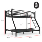 Kingston Slumber dark matte grey bunk bed showing safety features — Allure Home Collections