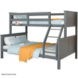 Narni Grey Single Bunk Bed frame in a modern bedroom