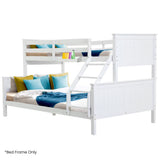 Kingston Slumber triple wooden bunk bed in white — single over double — full view — Allure Home Collections