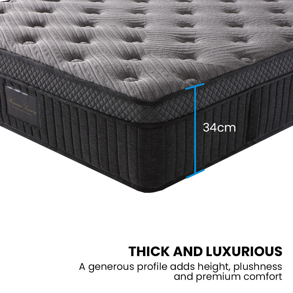 Kingston Slumber Luxury 7-Zone Natural Latex Euro Top Pocket Spring Mattress — Allure Home Collections