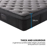 Kingston Slumber Luxury 7-Zone Natural Latex Euro Top Pocket Spring Mattress — Allure Home Collections