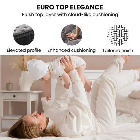 Kingston Slumber Luxury 7-Zone Natural Latex Euro Top Pocket Spring Mattress — Allure Home Collections