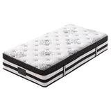 KINGSTON SLUMBER Luxury 34cm Mattress, Medium Firm, Euro Top, 5-Zone Pocket Spring Foam