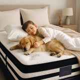 KINGSTON SLUMBER Luxury 34cm Mattress, Medium Firm, Euro Top, 5-Zone Pocket Spring Foam