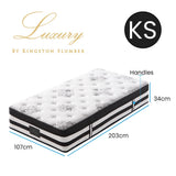 KINGSTON SLUMBER Luxury 34cm Mattress, Medium Firm, Euro Top, 5-Zone Pocket Spring Foam