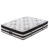 KINGSTON SLUMBER Luxury 34cm Mattress, Medium Firm, Euro Top, 5-Zone Pocket Spring Foam