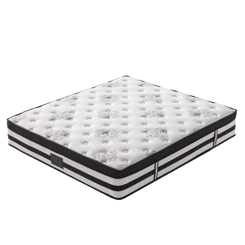 KINGSTON SLUMBER Luxury 34cm Mattress, Medium Firm, Euro Top, 5-Zone Pocket Spring Foam
