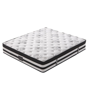 Kitzbuhel queen euro top pocket spring mattress with reinforced edge in a bright bedroom