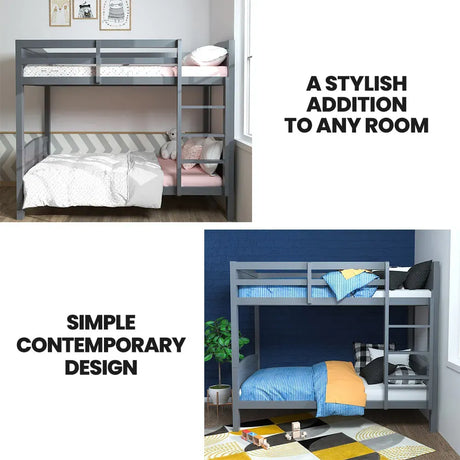 Montefalco Single Bunk Bed, Grey