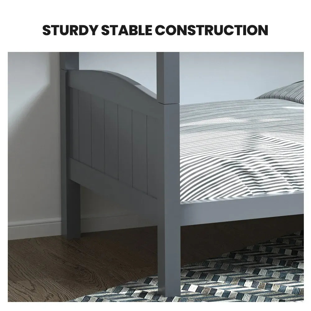 Montefalco Single Bunk Bed, Grey