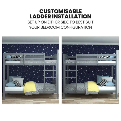 Montefalco Single Bunk Bed, Grey