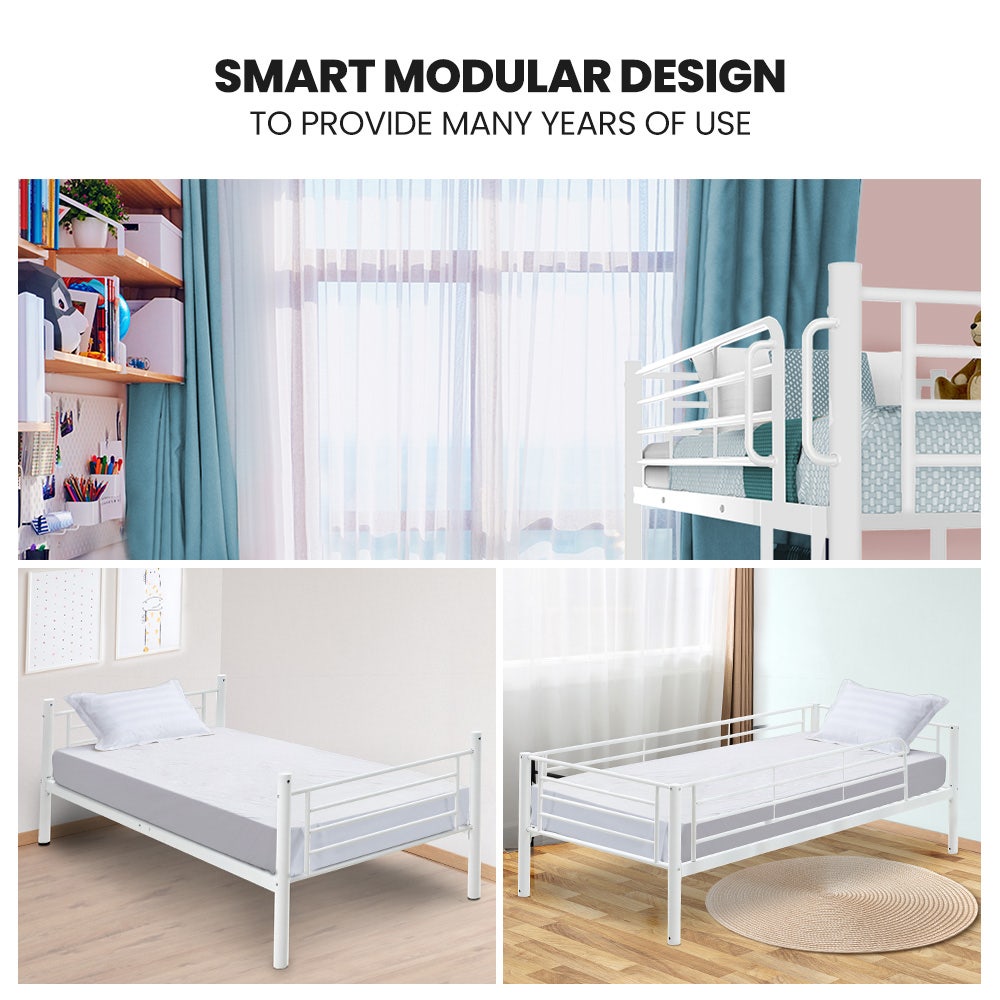 Bevagna Single Bunk Bed, White