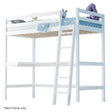 Kingston Slumber kids single loft bed with desk in white solid pine — Allure Home Collections