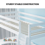 Kingston Slumber white loft bed from foot end — Allure Home Collections
