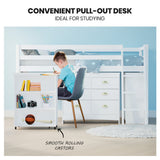 Kingston Slumber kids single loft bed styled in kids room — Allure Home Collections