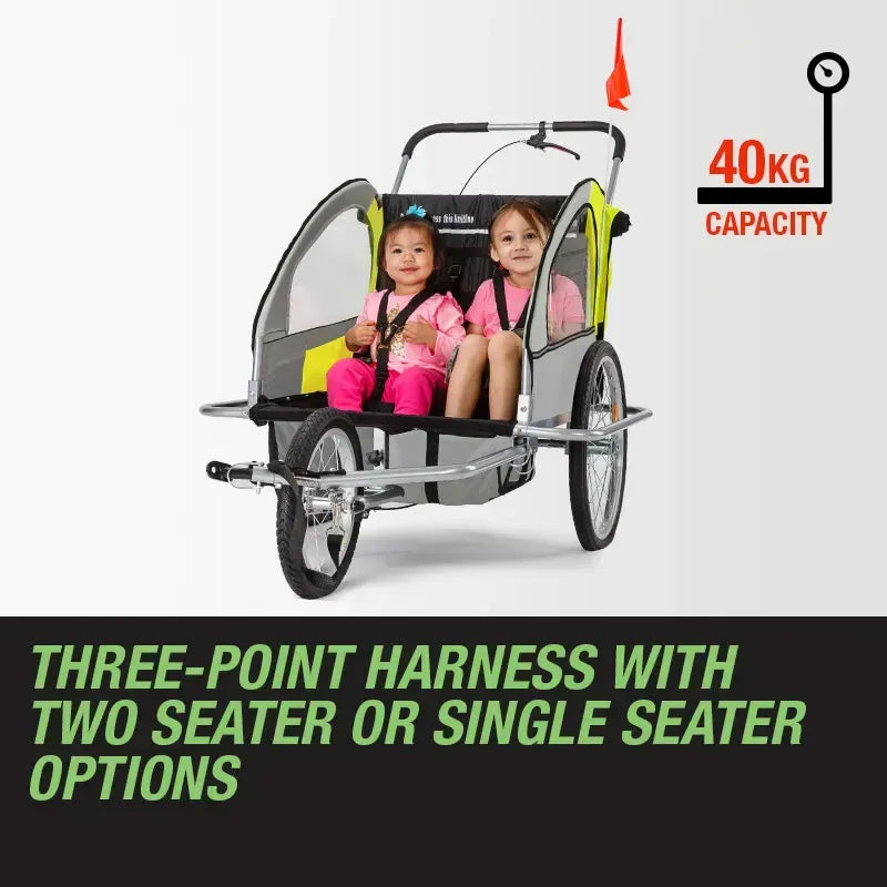 Deinze Convertible Kids Bike Trailer and Jogger