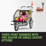 Deinze Convertible Kids Bike Trailer and Jogger