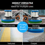 Commercial 17 inch orbital floor scrubber and polisher, view 6
