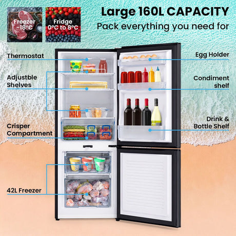 Portable Fridge Freezer, 139L 12V 24V Black