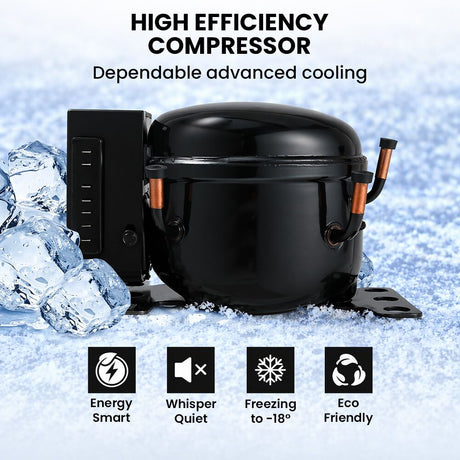 Portable Fridge Freezer, 139L 12V 24V Black