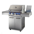 Walpole 5 burner stainless steel gas BBQ with blue LED controls for the backyard